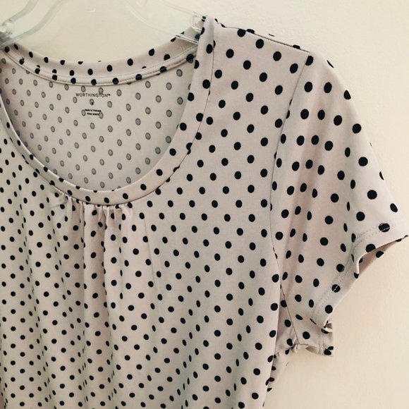 Small Worthington Dressy Dot Top - Picture 3 of 4